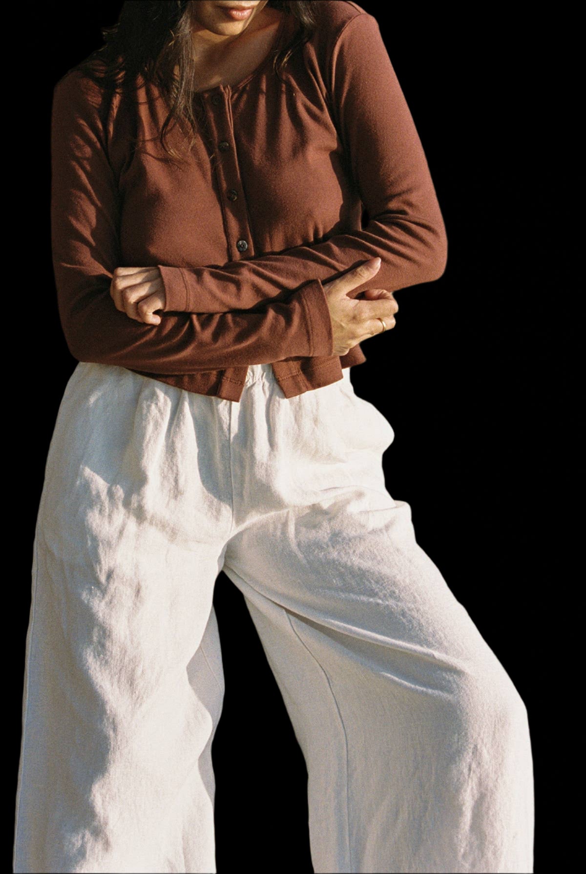 Organic Mocha Cardigan