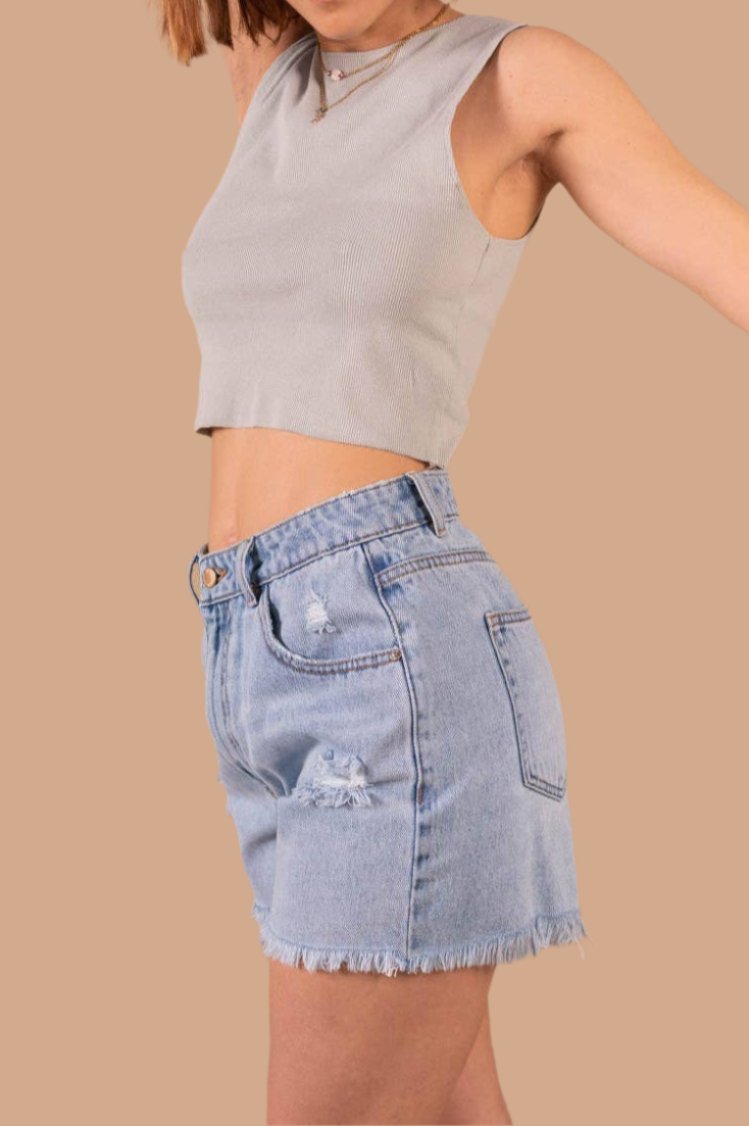 Sky Denim Short