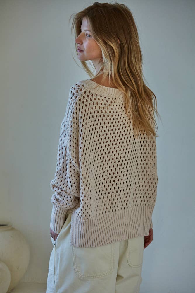 The Veronica Cotton Sweater - See Through Knit