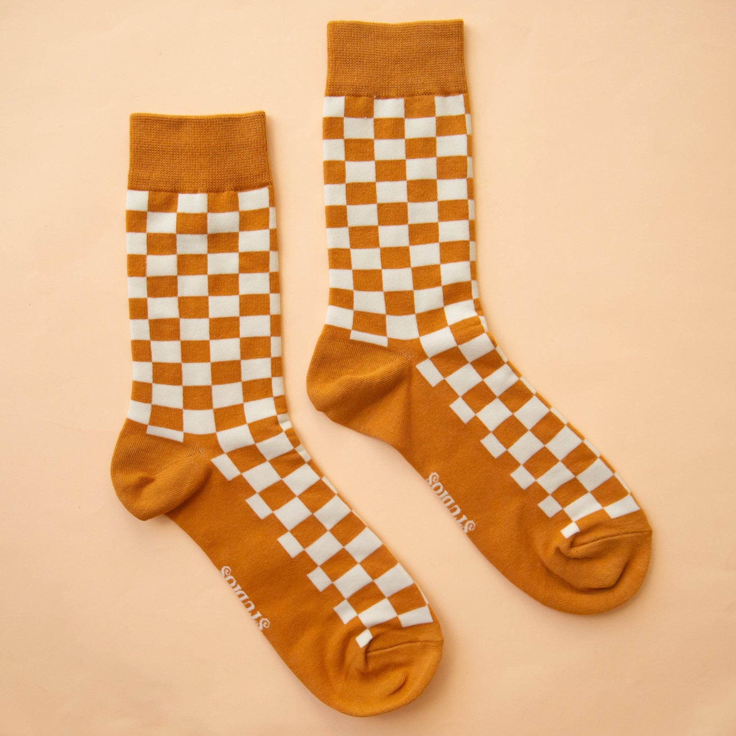 Organic Cotton Checker Crew Socks