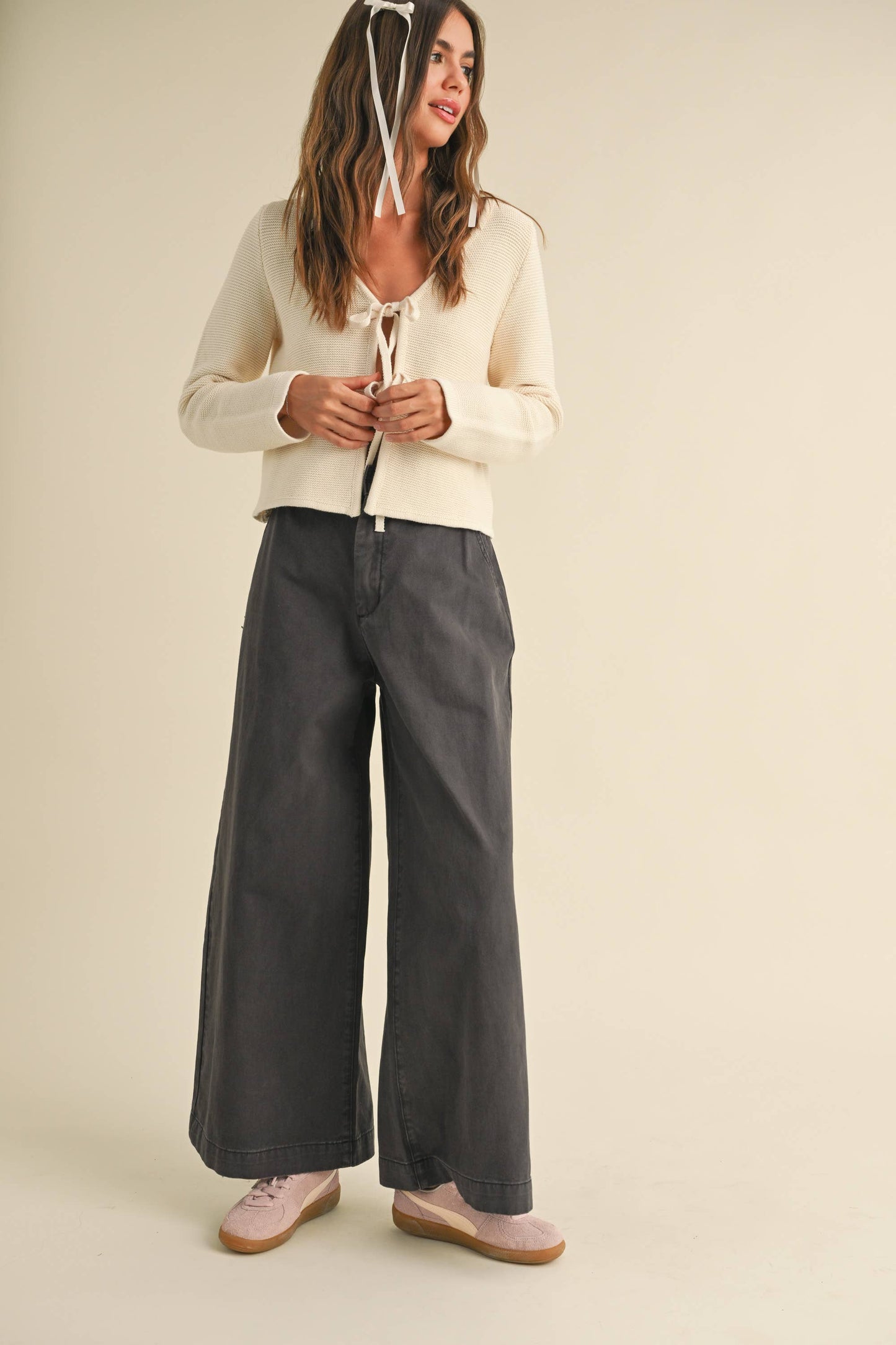 The Claire Knitted Cardigan w/Bows